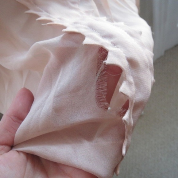 MAX AZRIA COUTURE RUNWAY PINK SHEER TOP EDGY S NEW - Picture 8 of 8